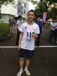 "Running makes me tired but I am thinking of the message "No child is born to die", Hoang Dat 19 from Art College